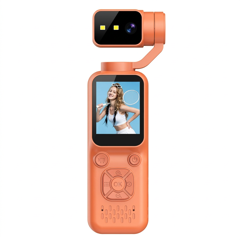 Clean orange camera photo